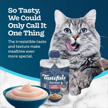 Blue Buffalo Tastefuls Cat Purées Resealable Pouch - Salmon