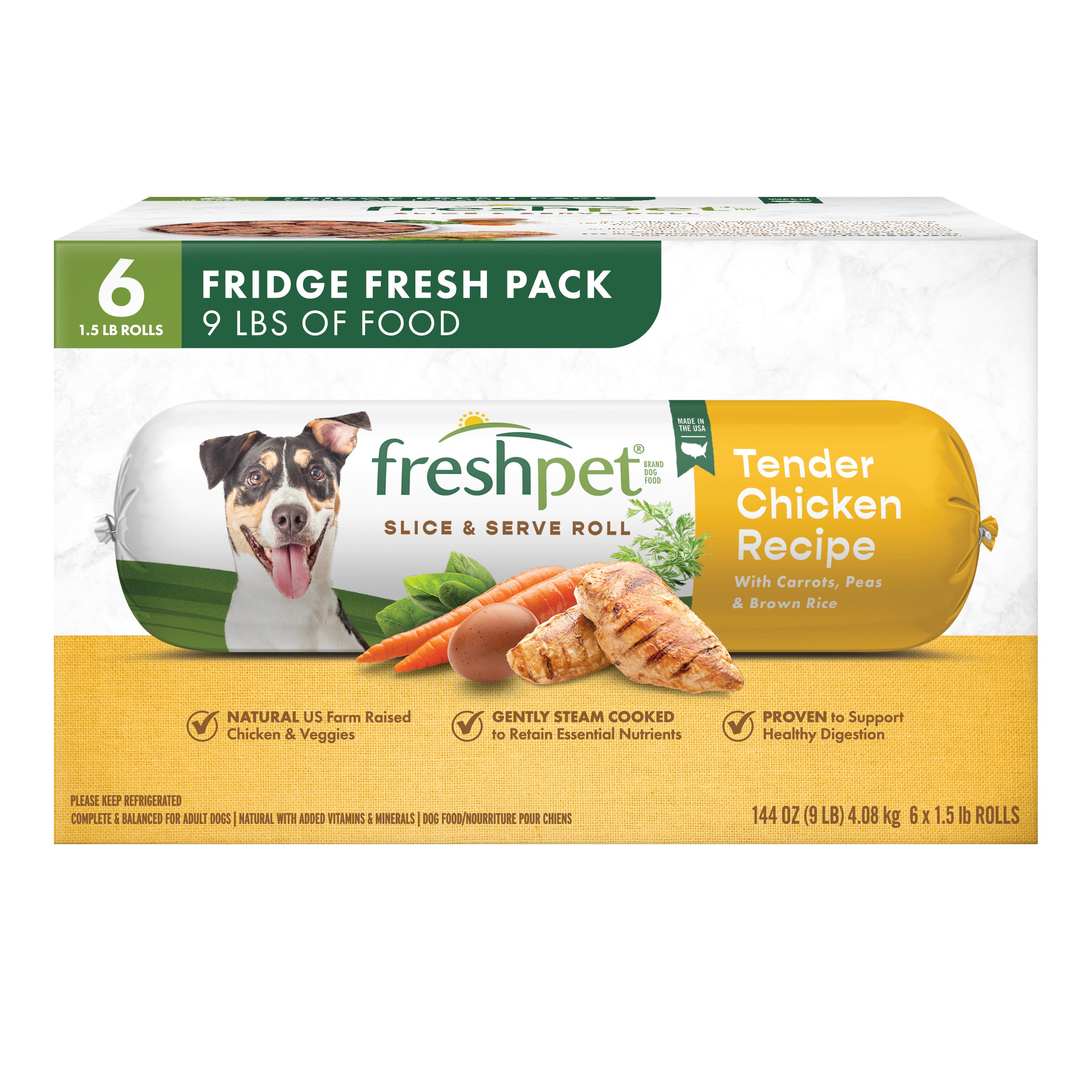 Freshpet Slice Serve Fresh Dog Food Multipack Chicken Shop Food at H E B