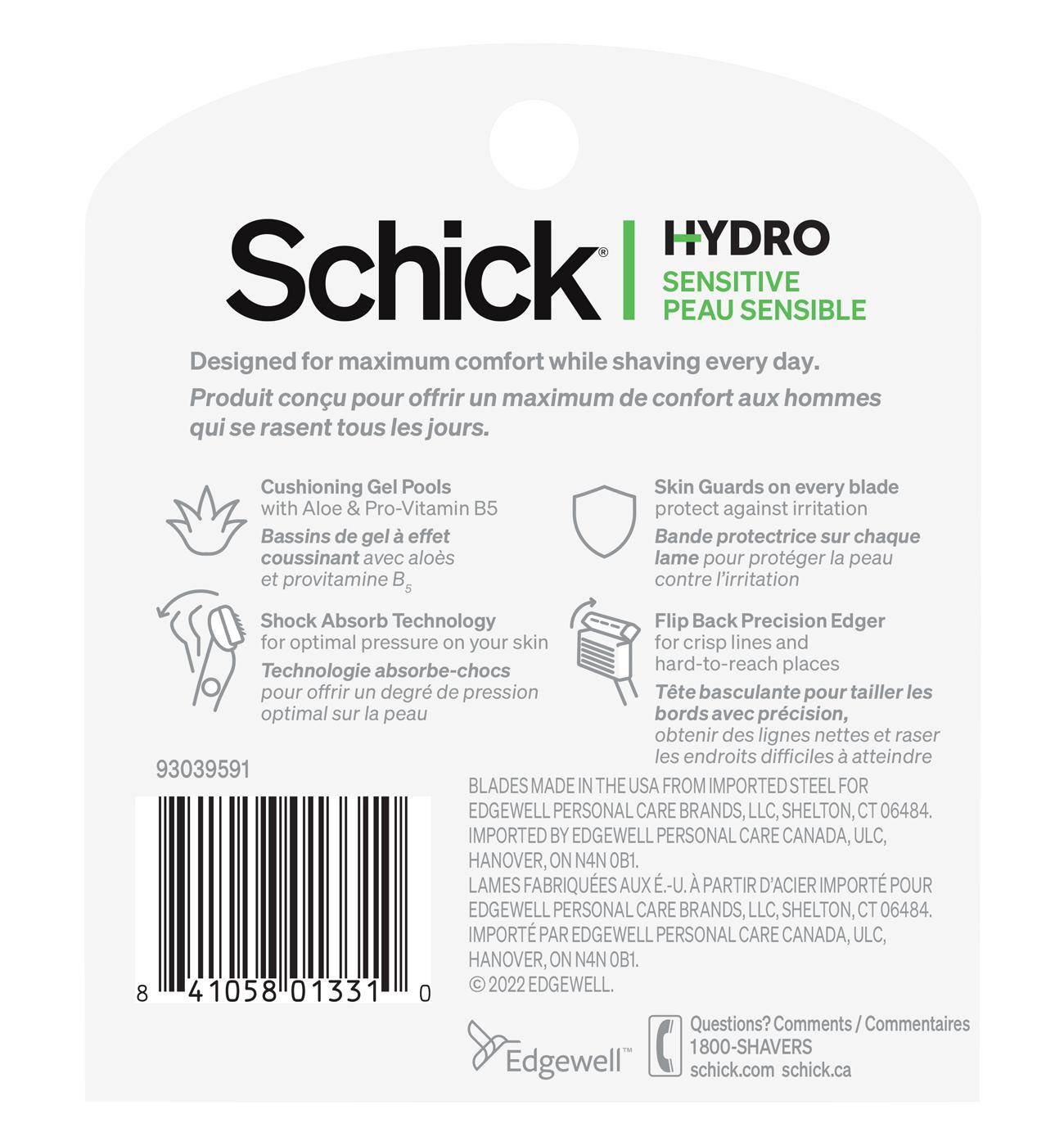 Schick Hydro Sensitive Men's 5 Blade Razor Refills; image 2 of 9