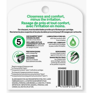 Schick Hydro Sensitive Men's 5 Blade Razor Refills