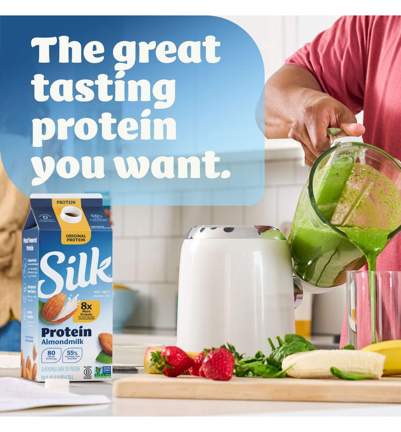 Silk Original Protein Almond Milk; image 3 of 8