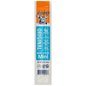 Archer Zero Sugar 4g Protein Grass-Fed Beef Mini Sticks - Original, 16 ct