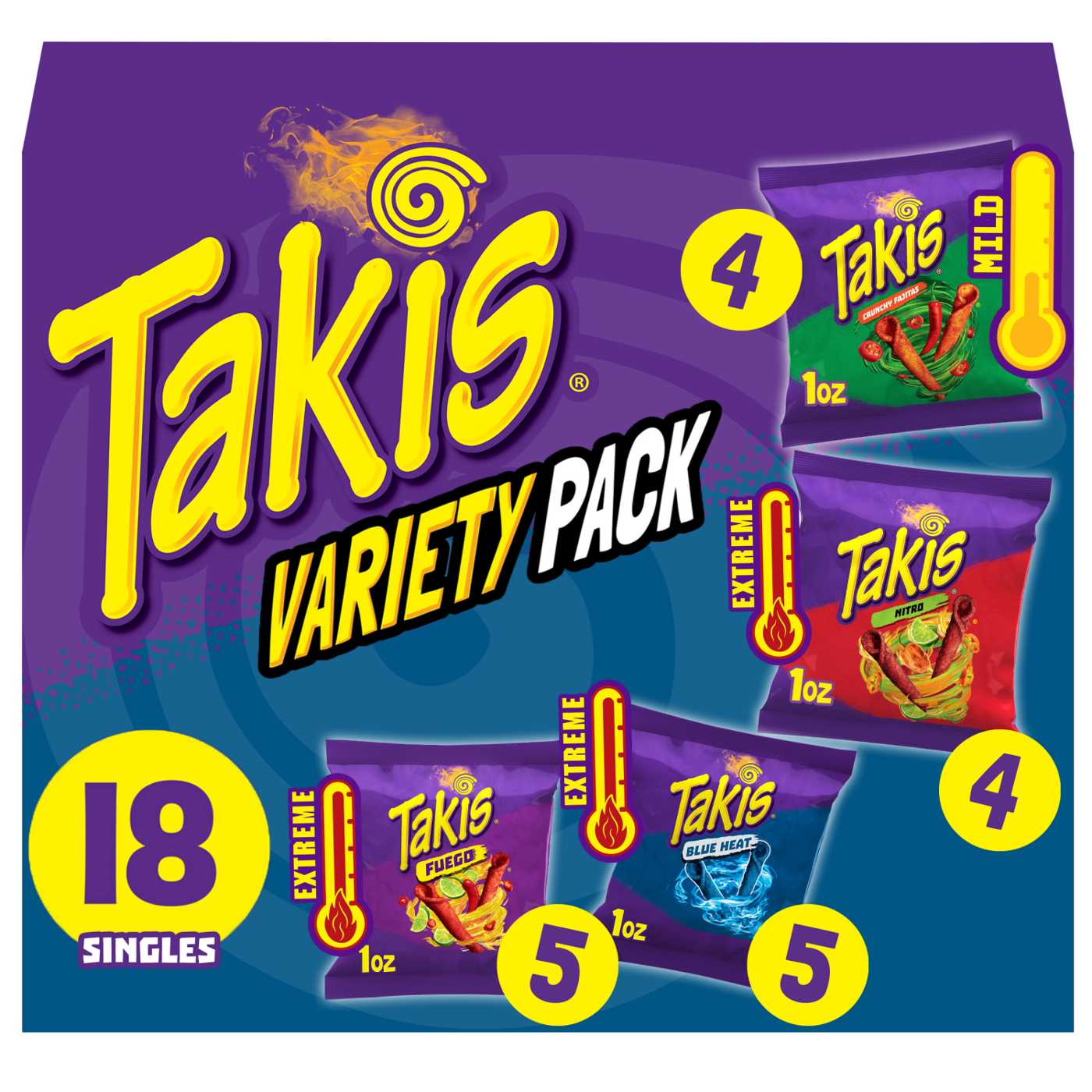 Takis Rolled Tortilla Chips Variety Pack - Fuego, Nitro, Blue Heat & Fajita; image 7 of 7