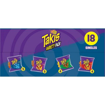 Takis Mixed Rolled Tortilla Chips Variety Pack, 18 ct