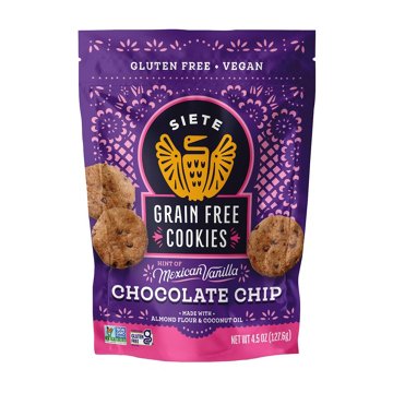 Siete Grain-Free Mexican Vanilla Chocolate Chip Cookies, 4.5 oz