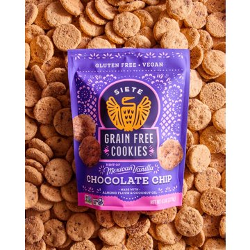 Siete Grain-Free Mexican Vanilla Chocolate Chip Cookies, 4.5 oz