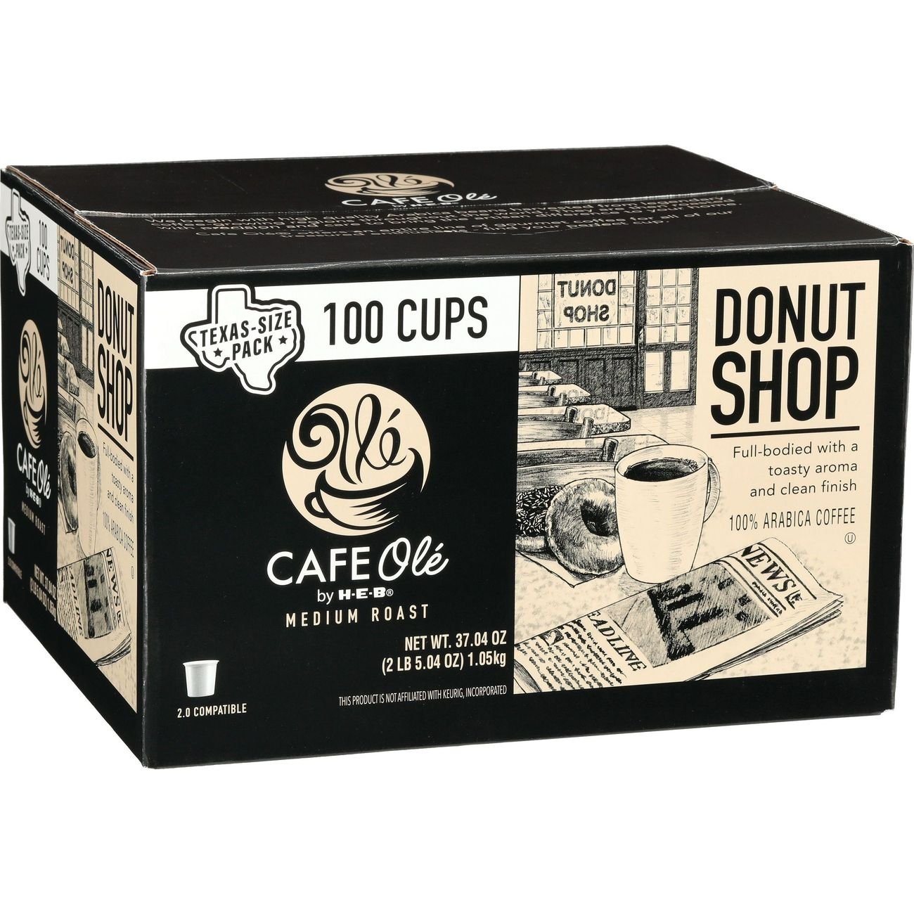 CAFE Olé by H-E-B Medium Roast Donut Shop Coffee Single Serve Cups