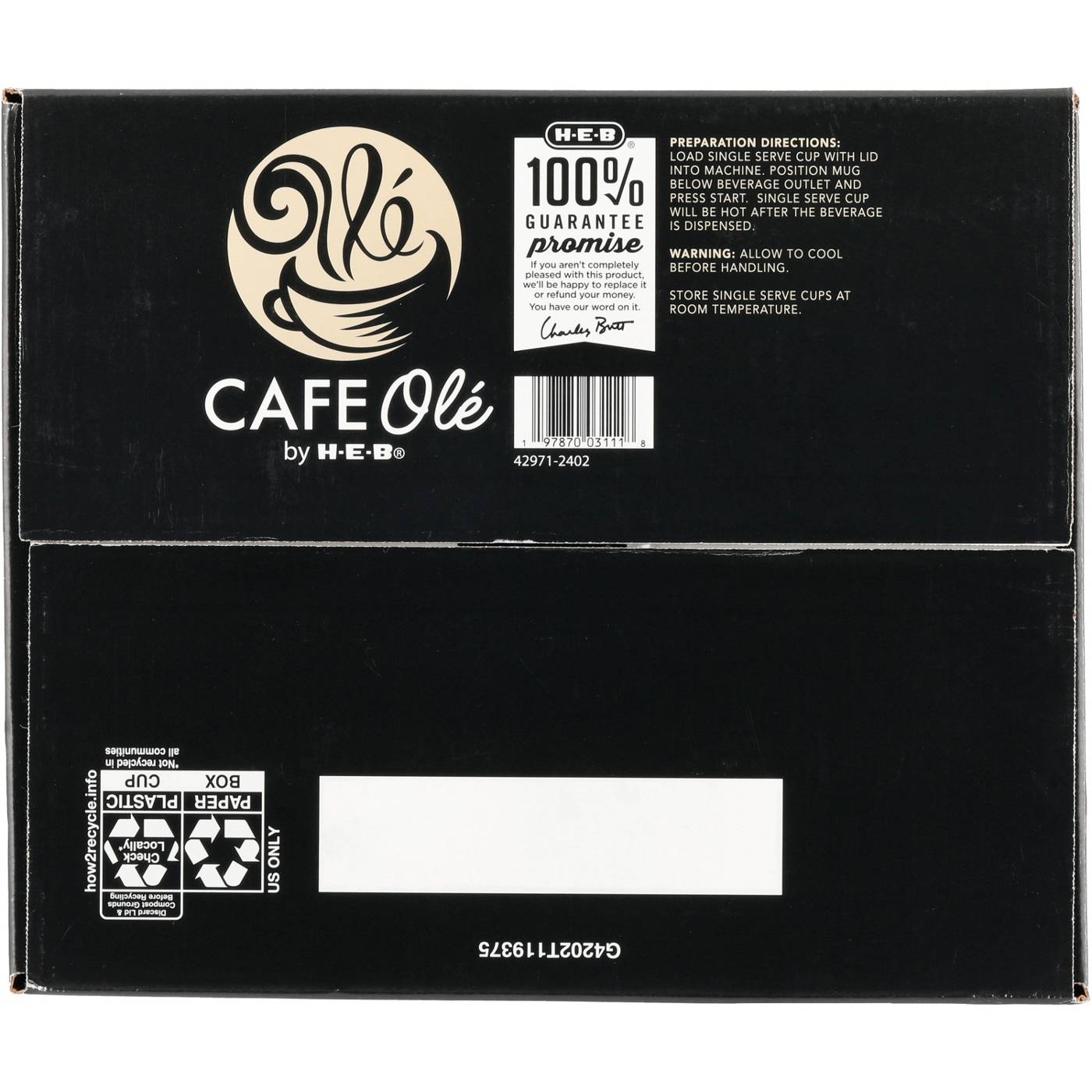 CAFE Olé by H-E-B Medium Roast Donut Shop Coffee Single Serve Cups - Texas-Size Pack; image 2 of 2