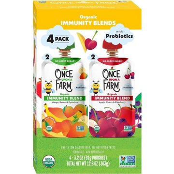 Once Upon a Farm Organic Immunity Blends 4 pk Pouches