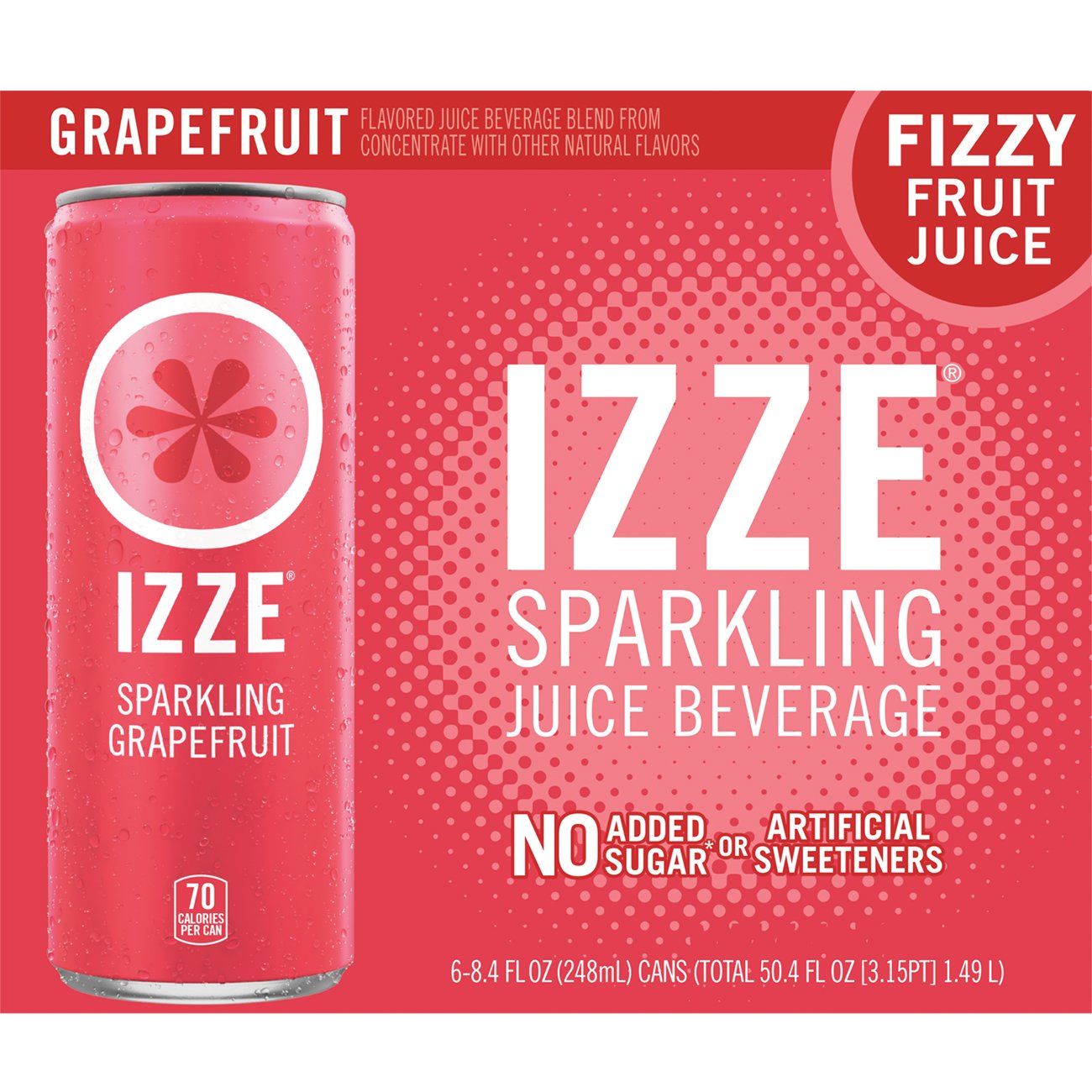 Izze Sparkling Juice Grapefruit 6 pk Cans Shop Soda at HEB