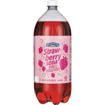 Hill Country Fare Strawberry Soda, 2 L
