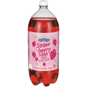 Hill Country Fare Strawberry Soda, 2 L