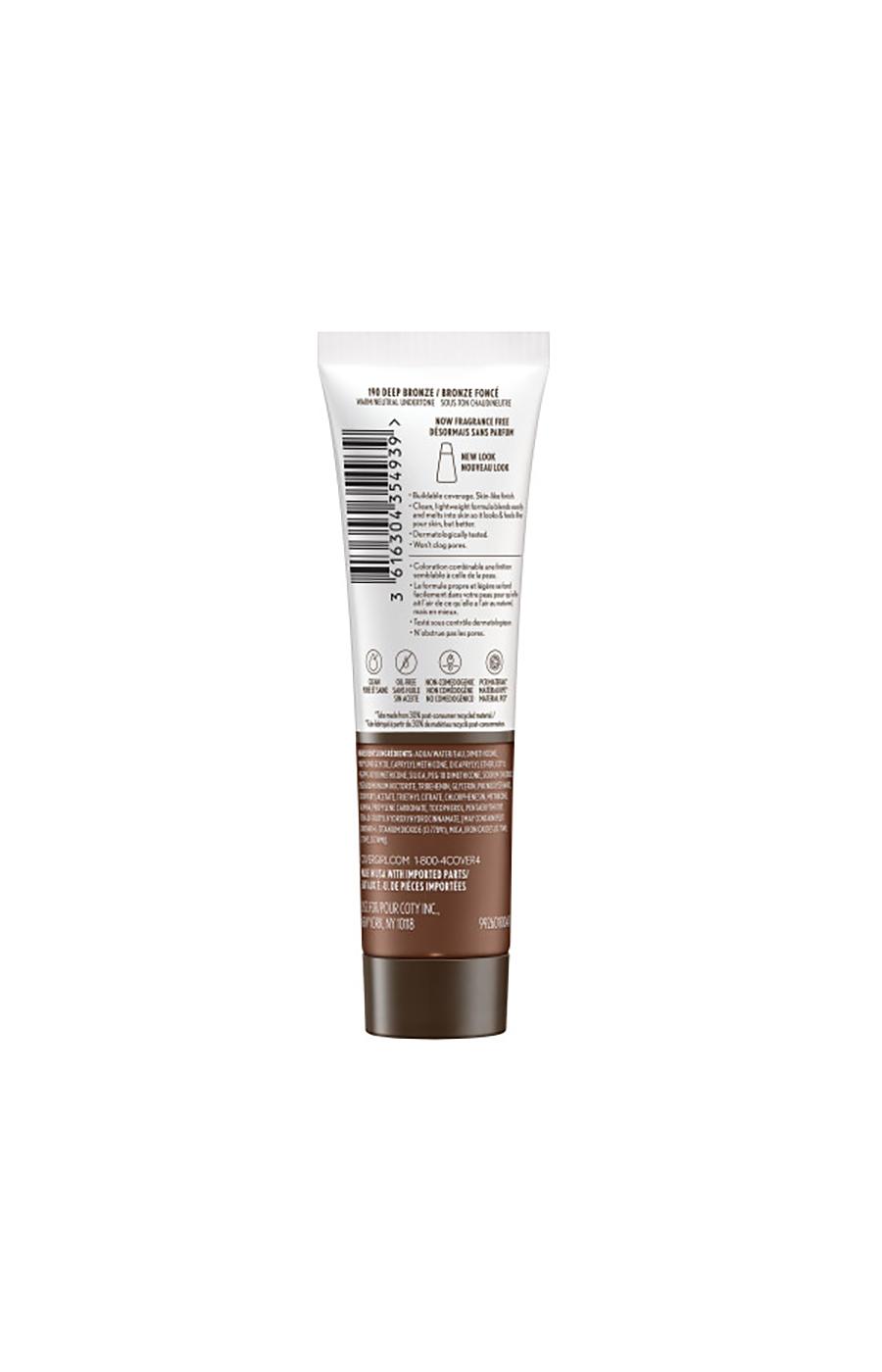 Covergirl Clean Invisible Liquid Foundation - Deep Bronze ; image 2 of 2