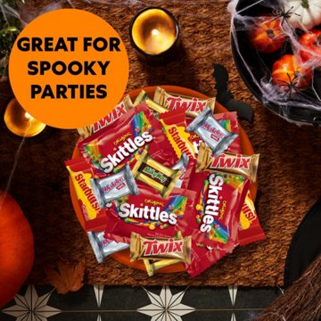 3 Musketeers, Milky Way, Starburst, Skittles & Twix Assorted Fun Size Halloween Candy
