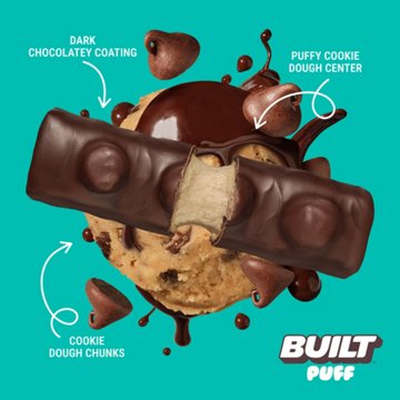 BUILT Puff 15g Protein Bar - Cookie Dough Chunk
