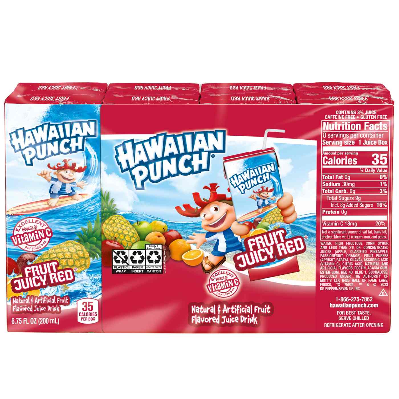 Hawaiian Punch Juice Drink 6,75 oz Boxes - Fruit Juicy Red; image 3 of 3