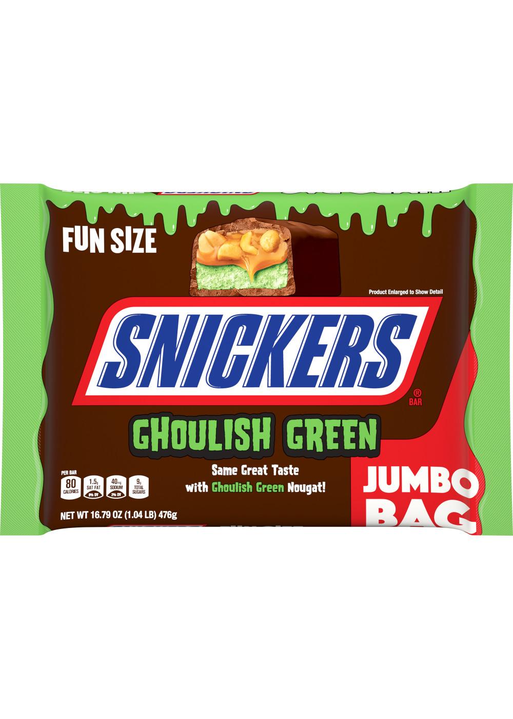 Snickers Ghoulish Green Fun Size Halloween Candy - Jumbo Bag; image 1 of 7