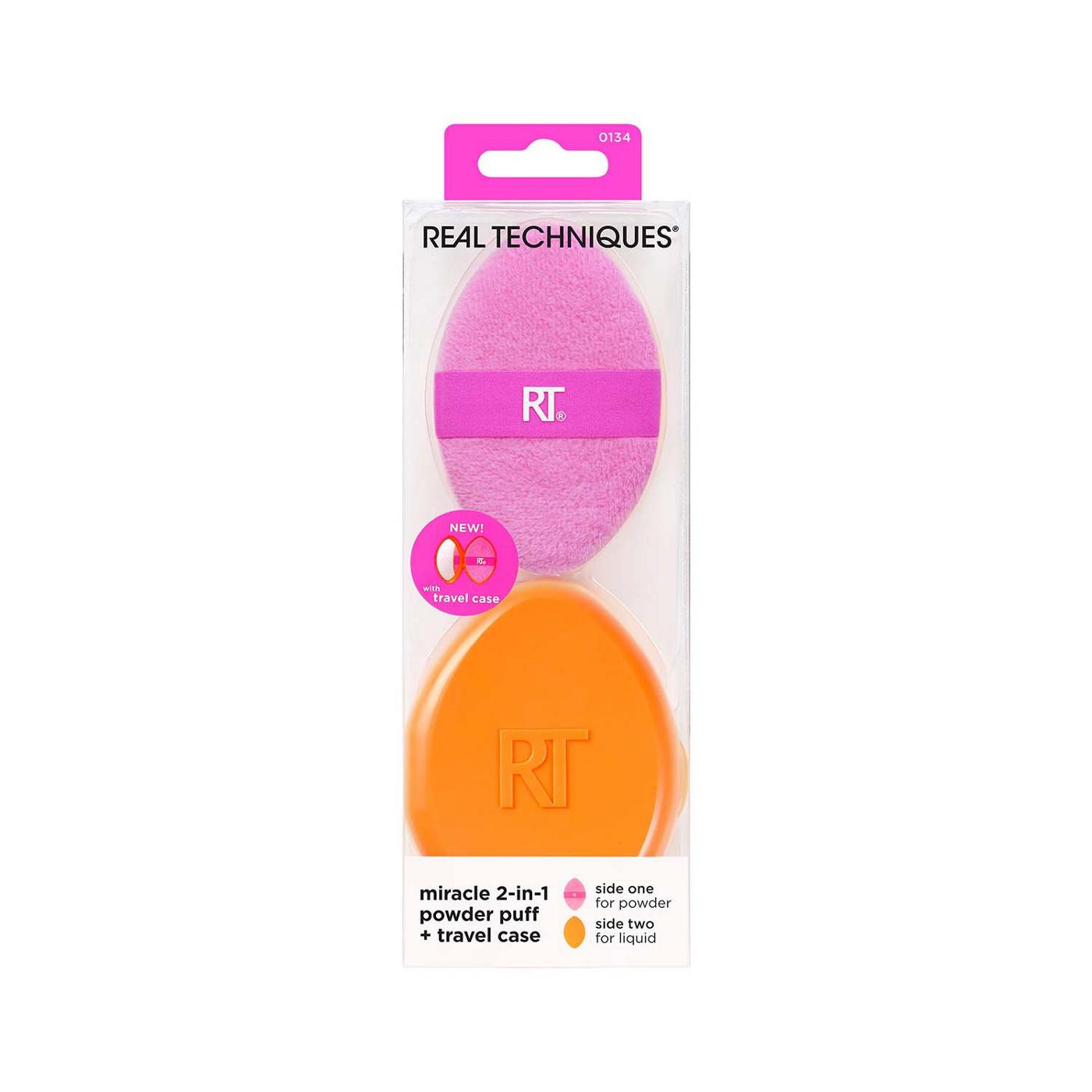 Real Techniques Miracle 2 In 1 Powder Puff & Case; image 1 of 9