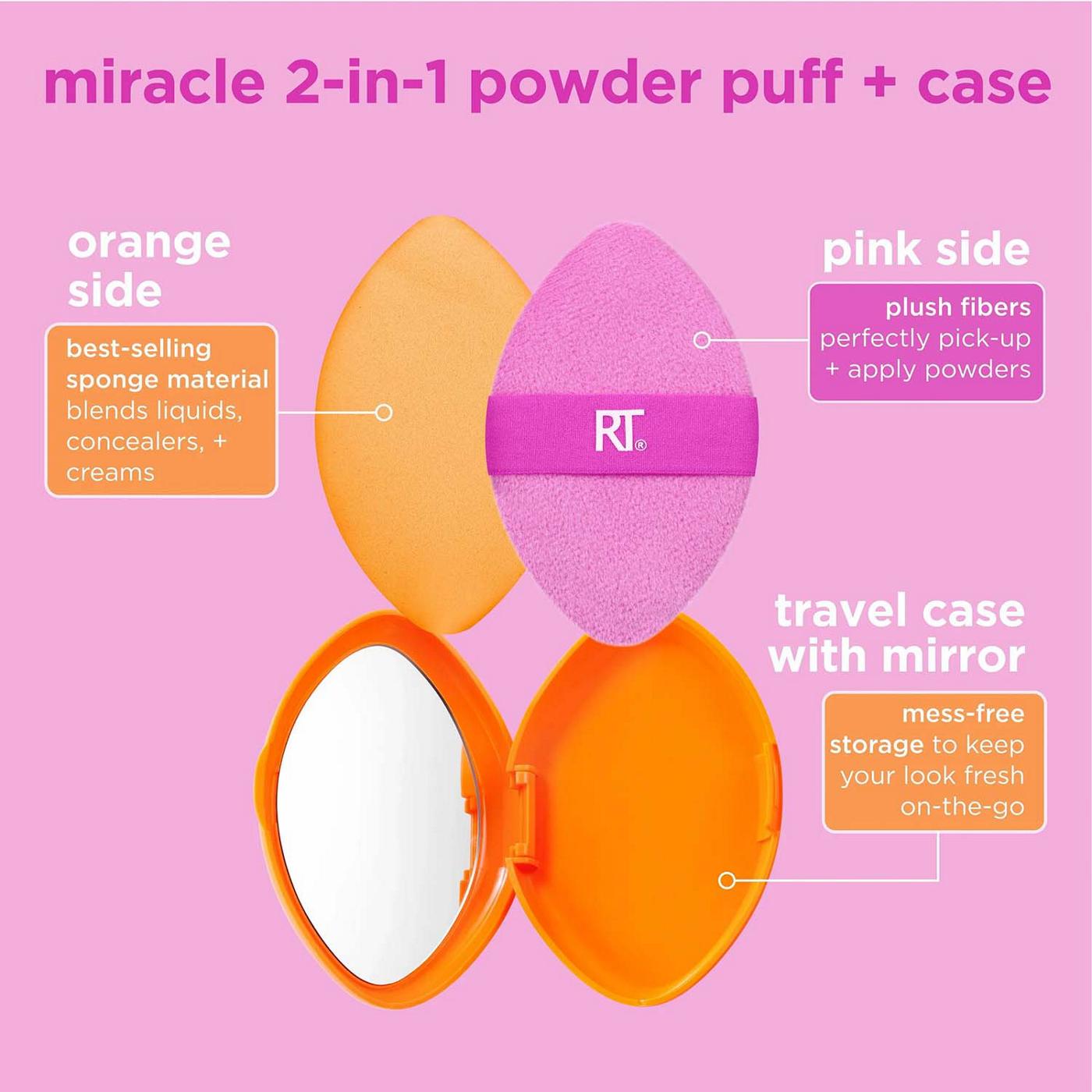 Real Techniques Miracle 2 In 1 Powder Puff & Case; image 5 of 9