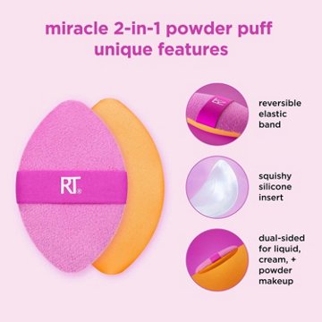 Real Techniques Miracle 2-In-1 Powder Makeup Puff + Travel Case