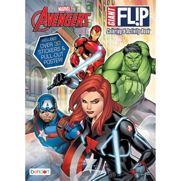 Bendon Marvel Avengers Flip-Over Coloring and Activity Book