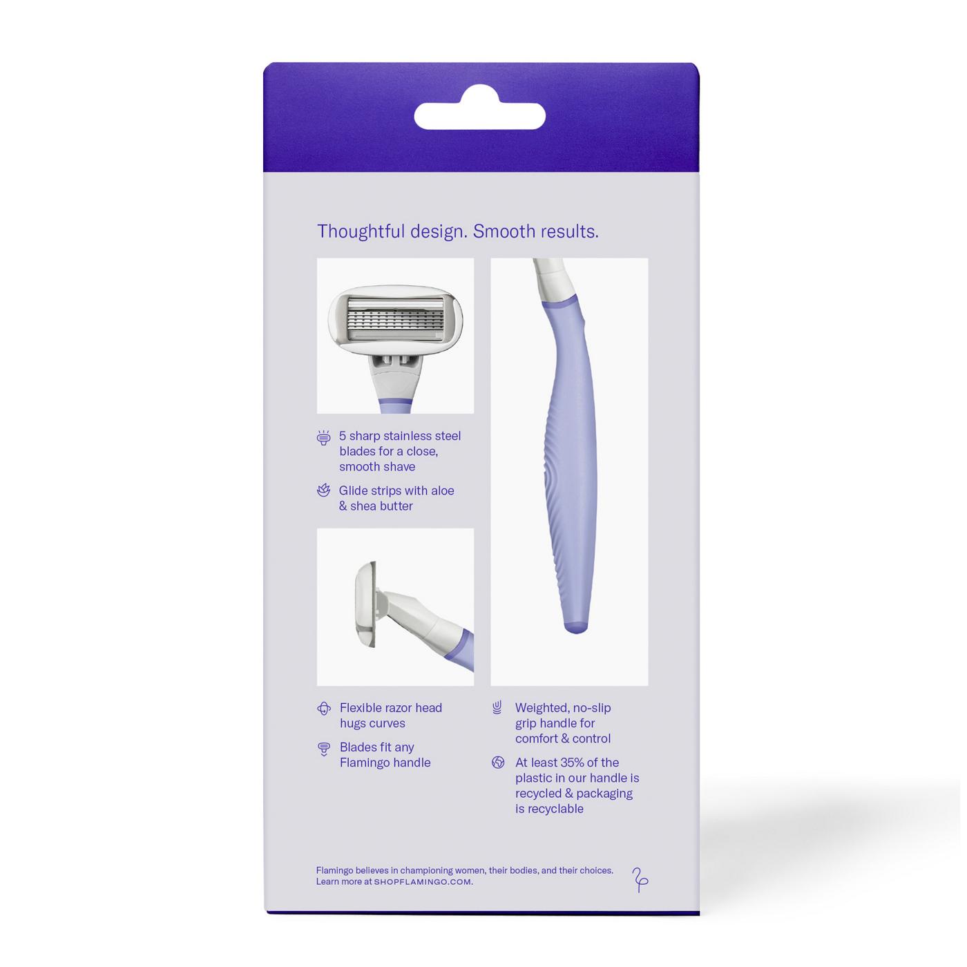 Flamingo Lilac Razor and Cartridges Value Pack; image 3 of 3