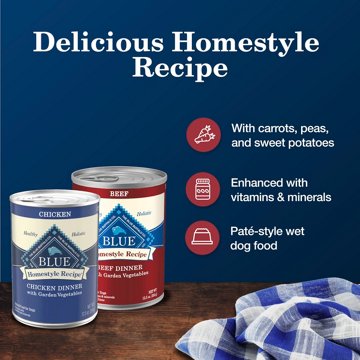 Blue Buffalo Homestyle Recipe Chicken & Beef Pate Wet Dog Food Variety Pack