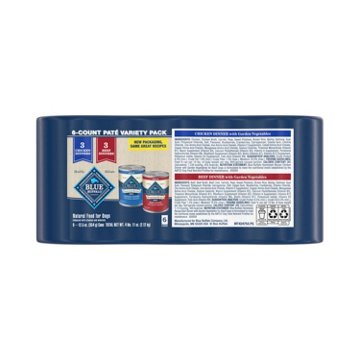 Blue Buffalo Homestyle Recipe Chicken & Beef Pate Wet Dog Food Variety Pack