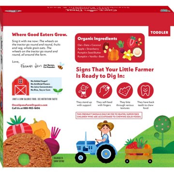 Once Upon a Farm Tractor Wheels Organic Toddler Soft-Baked Bar - Strawberry, Pumpkin & Beet