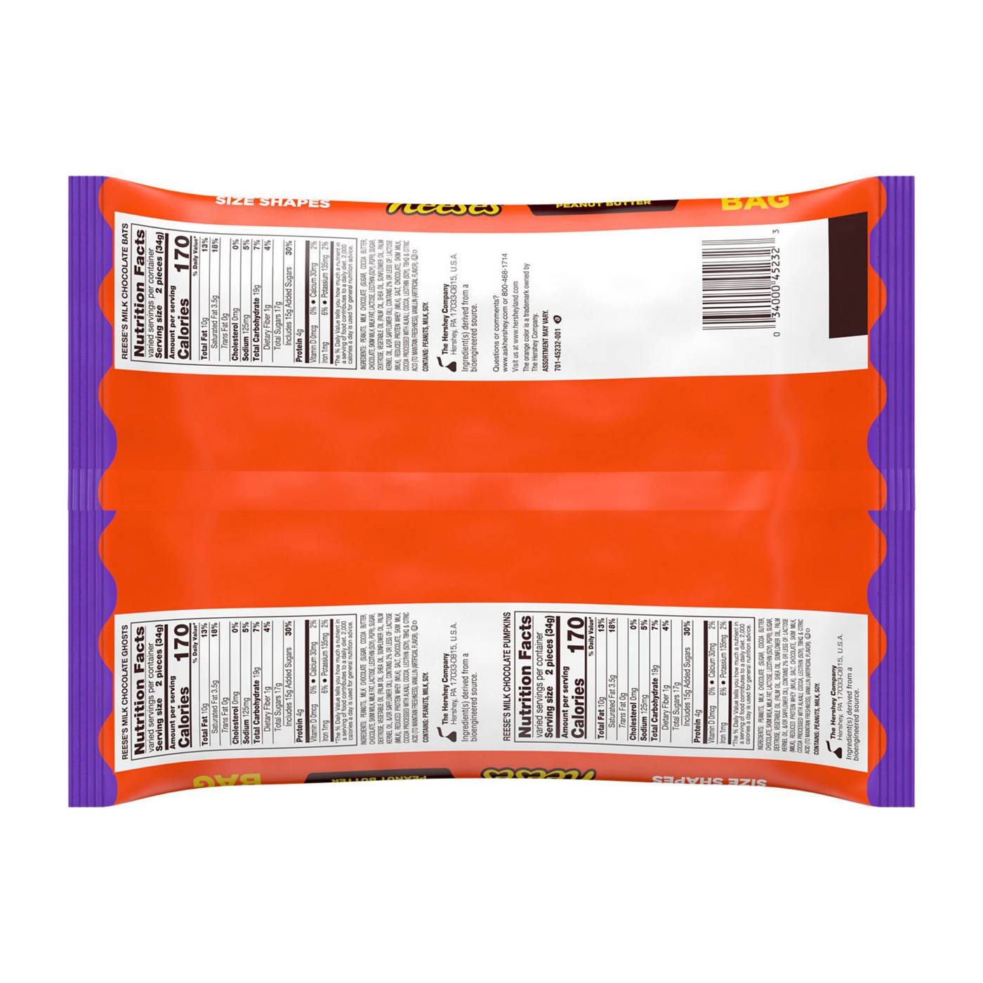 Reese's Assorted Peanut Butter Shapes Snack Size Halloween Candy - Jumbo Bag; image 3 of 4