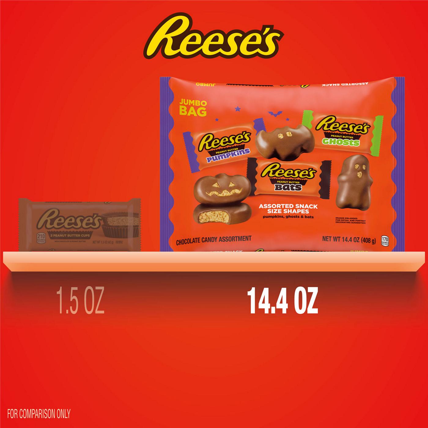 Reese's Assorted Peanut Butter Shapes Snack Size Halloween Candy - Jumbo Bag; image 4 of 4