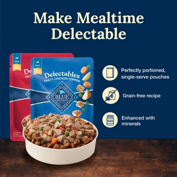 Blue Buffalo Delectables Chicken & Beef Dog Food Topper Variety Pack
