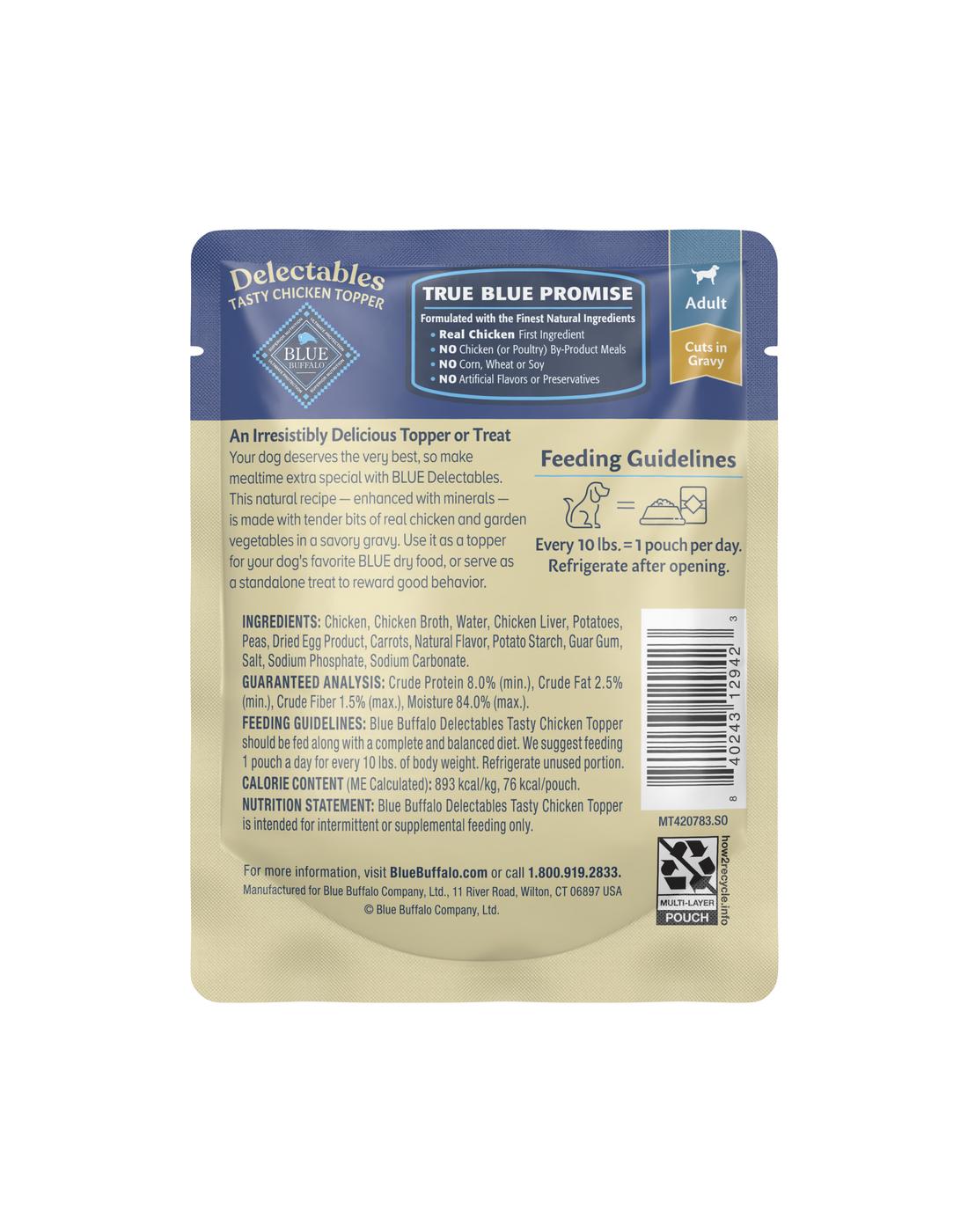 Blue Buffalo Delectables Chicken Dog Food Topper