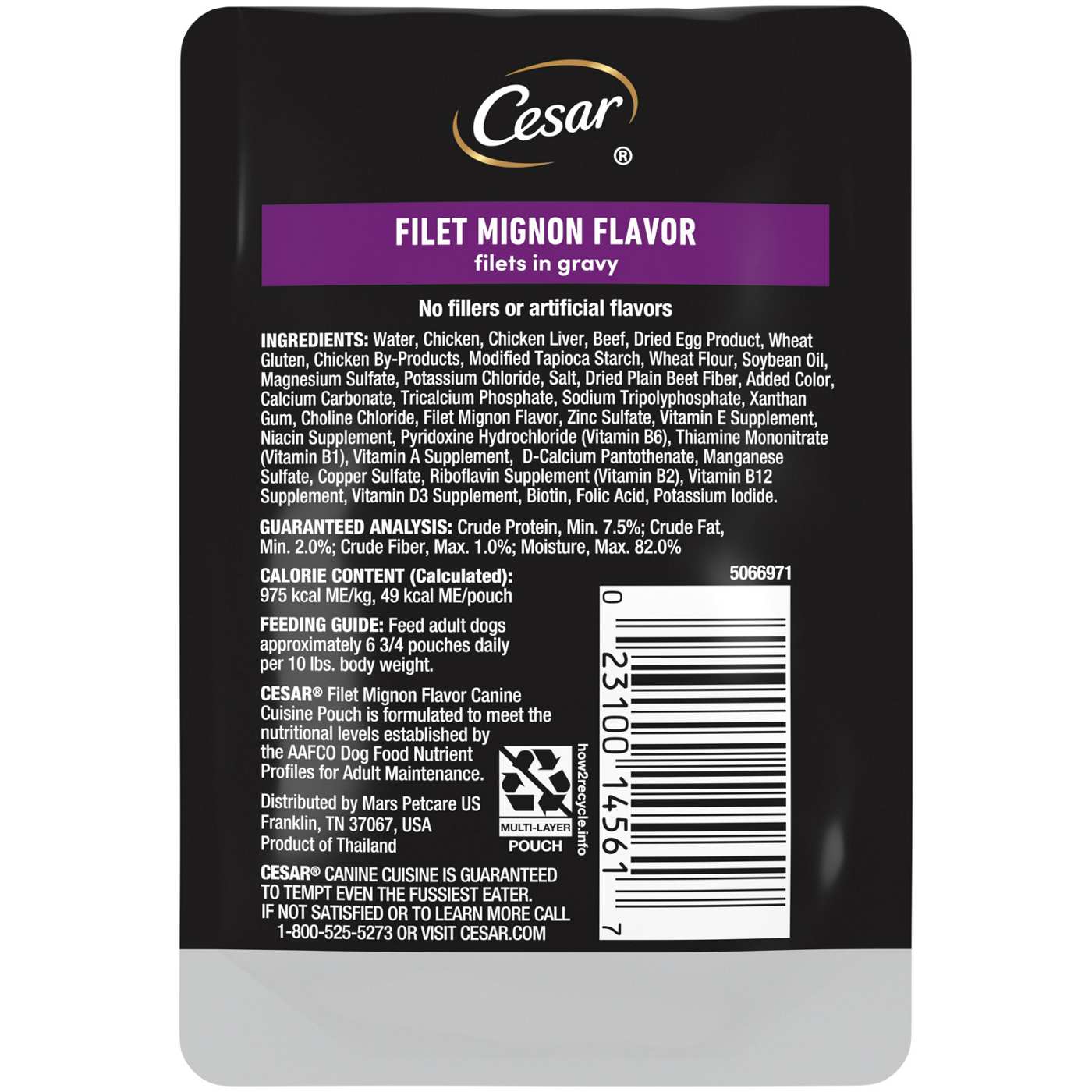 Cesar Filet Mignon Flavor Wet Dog Food; image 3 of 3