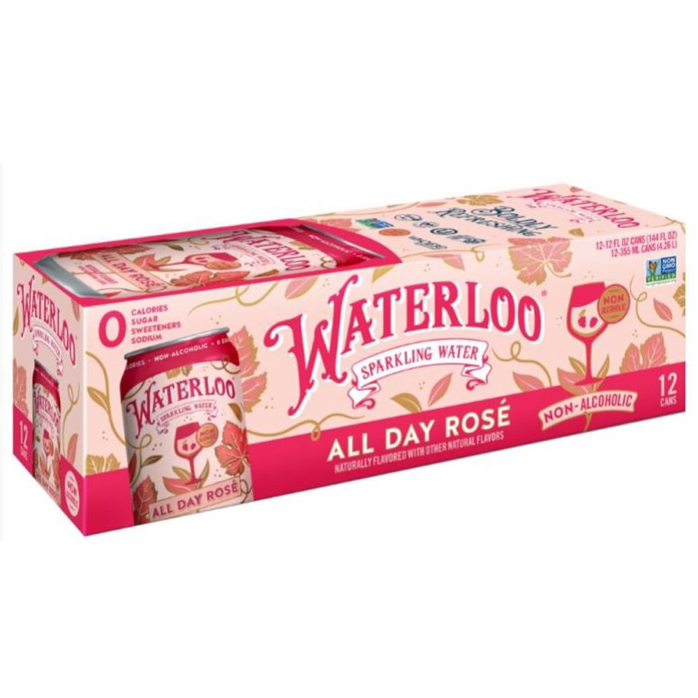 Waterloo All Day Rosé Sparkling Water 12 oz Cans - Shop Water at H-E-B