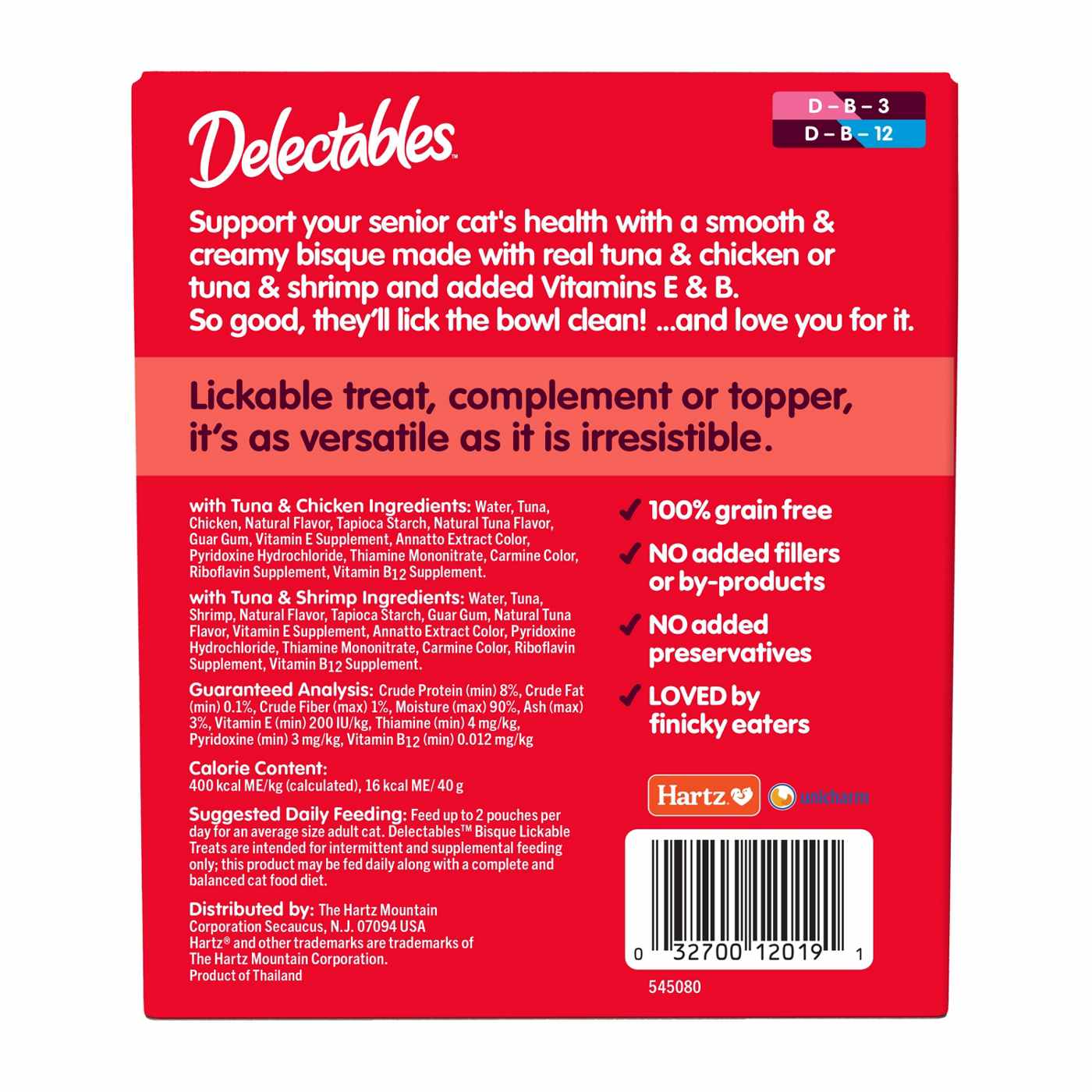 Hartz Delectables Lickable Treat Bisque Variety Pack Senior Wet Cat Treats; image 2 of 2