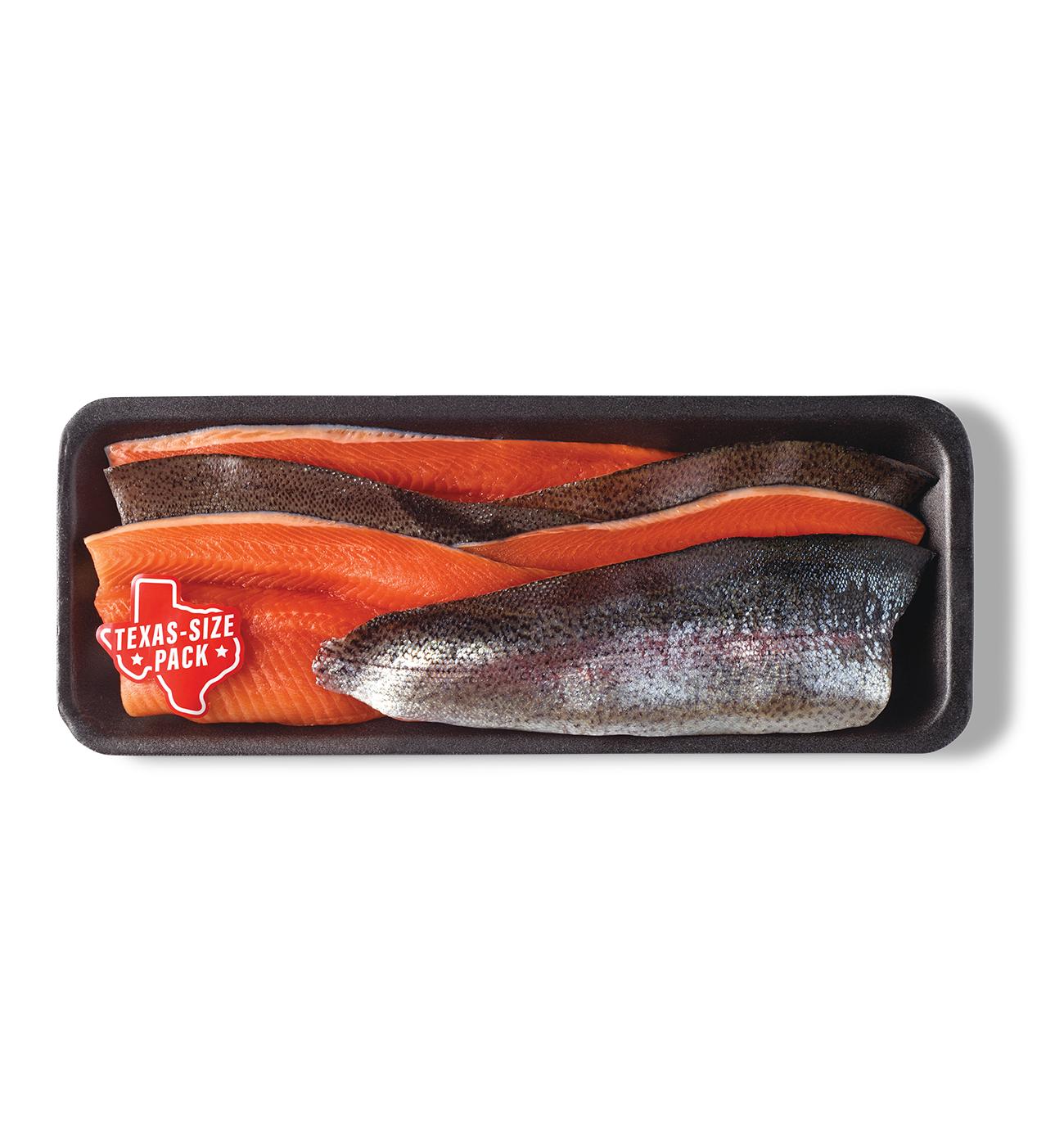 H-E-B Fish Market Fresh Red Rainbow Trout Fillets - Texas-Size Pack; image 1 of 2