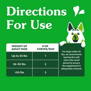 GREENIES Supplements Hip & Joint Soft Chews for Dogs - Chicken, 30 ct