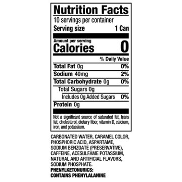 Dr Pepper Zero Sugar Soda 10 pk Mini Cans