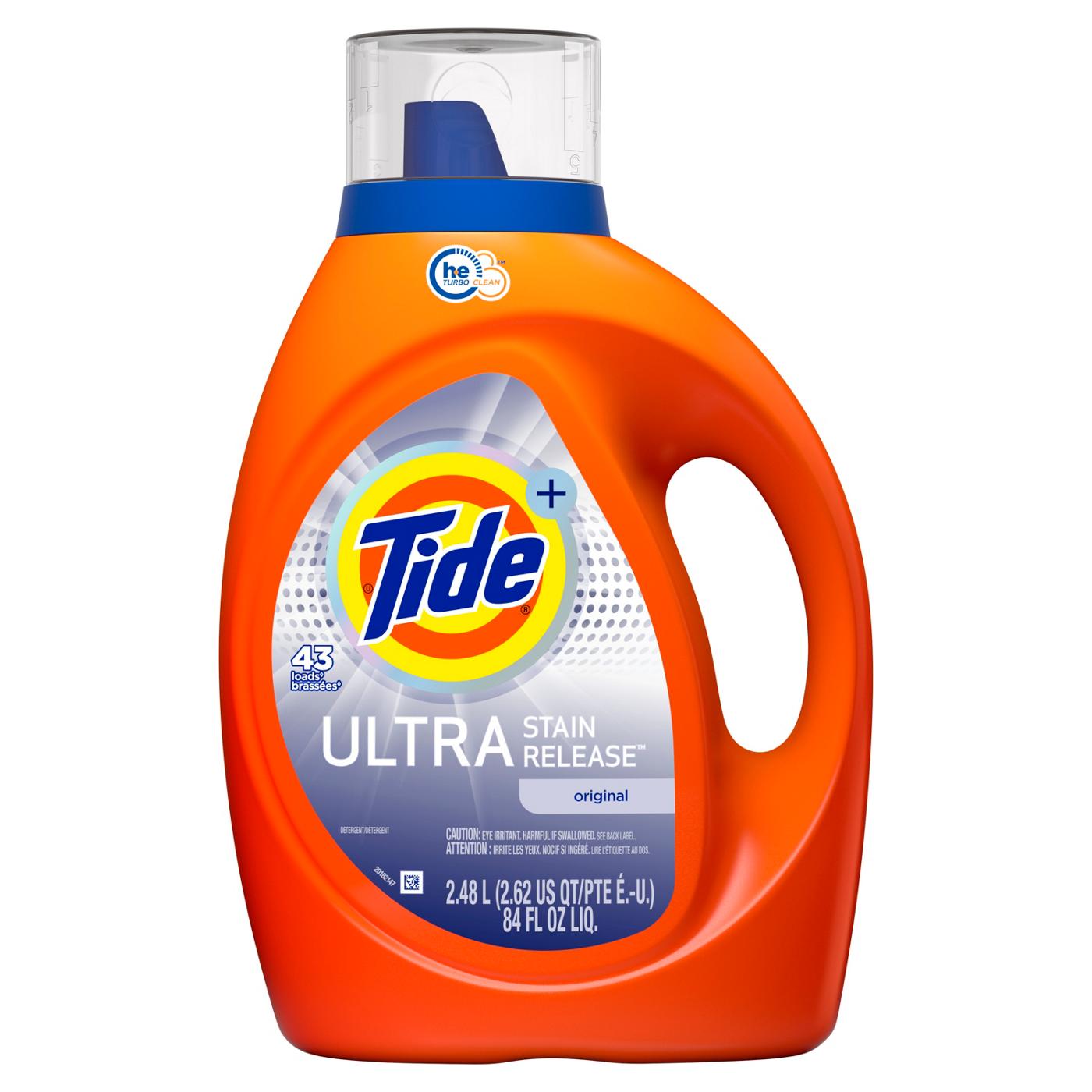 Tide Ultra Stain Release HE Turbo Clean Liquid Laundry Detergent, 43 Loads - Original; image 1 of 6