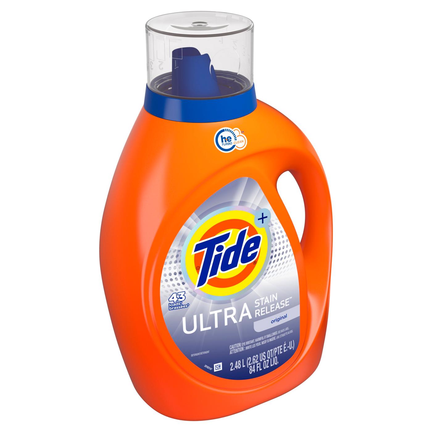 Tide Ultra Stain Release HE Turbo Clean Liquid Laundry Detergent, 43 Loads - Original; image 5 of 6