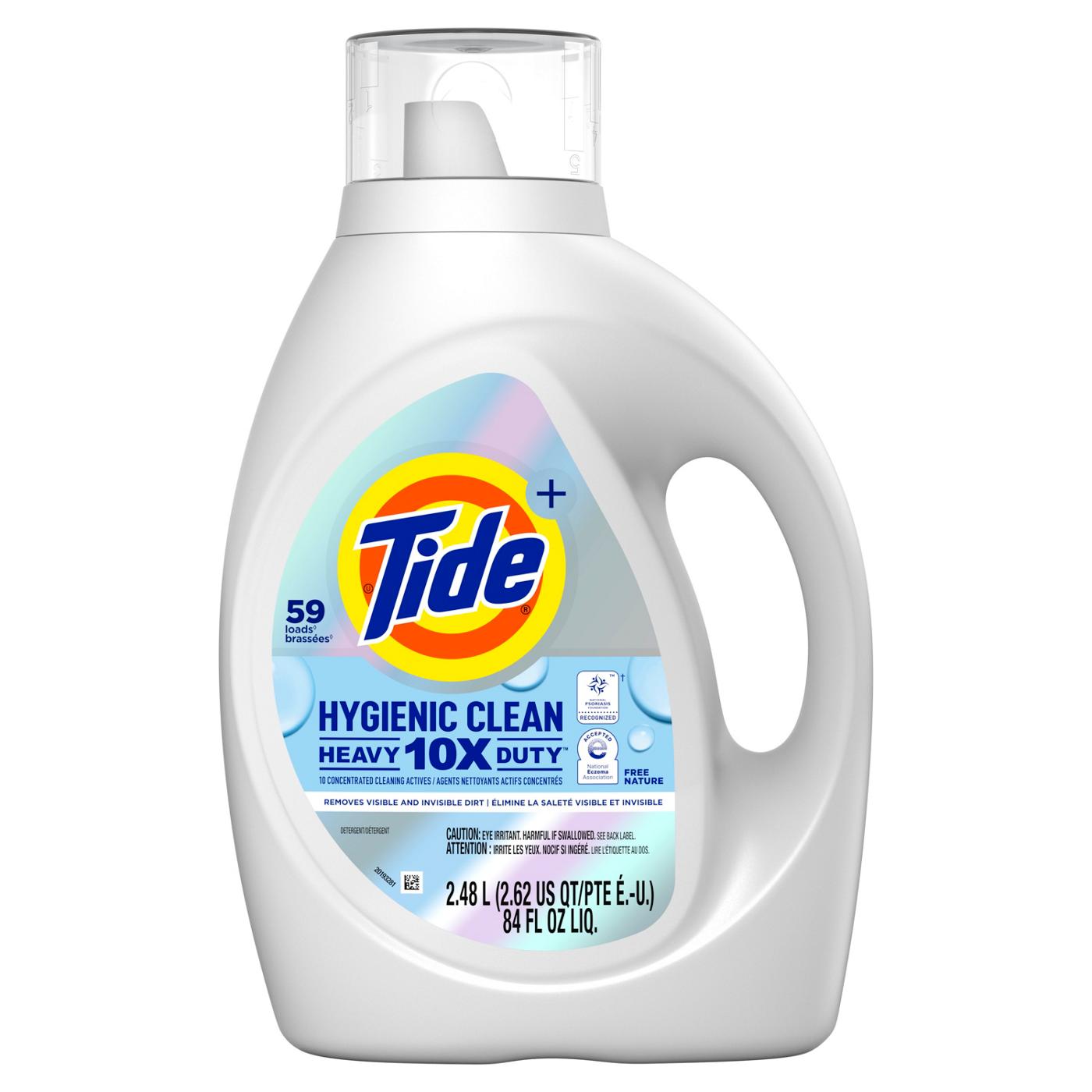 Tide + Hygienic Clean Heavy Duty HE Liquid Laundry Detergent, 59 Loads - Free Nature; image 1 of 6