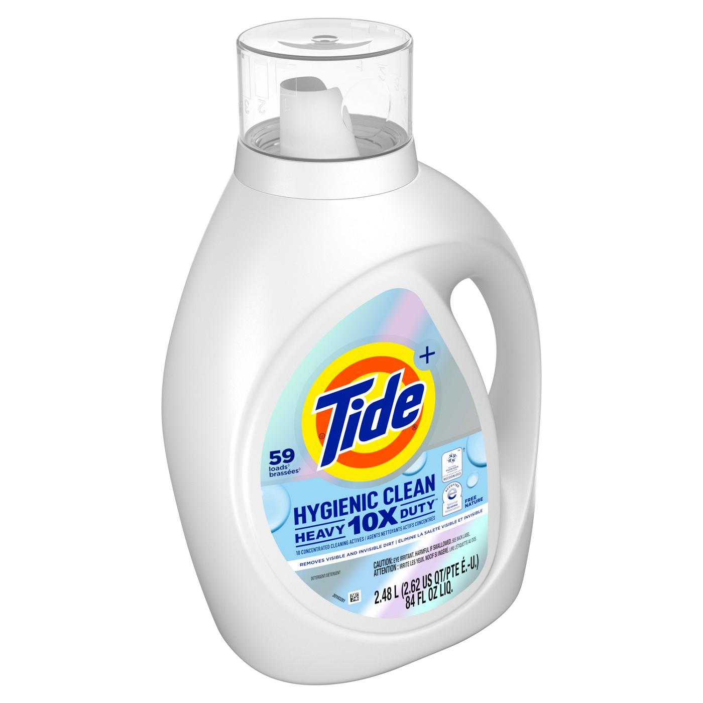 Tide + Hygienic Clean Heavy Duty HE Liquid Laundry Detergent, 59 Loads - Free Nature; image 5 of 6