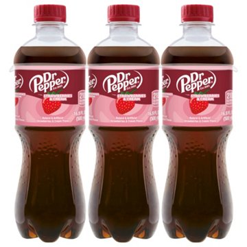 Dr Pepper Strawberries & Cream Soda 6 pk Bottles