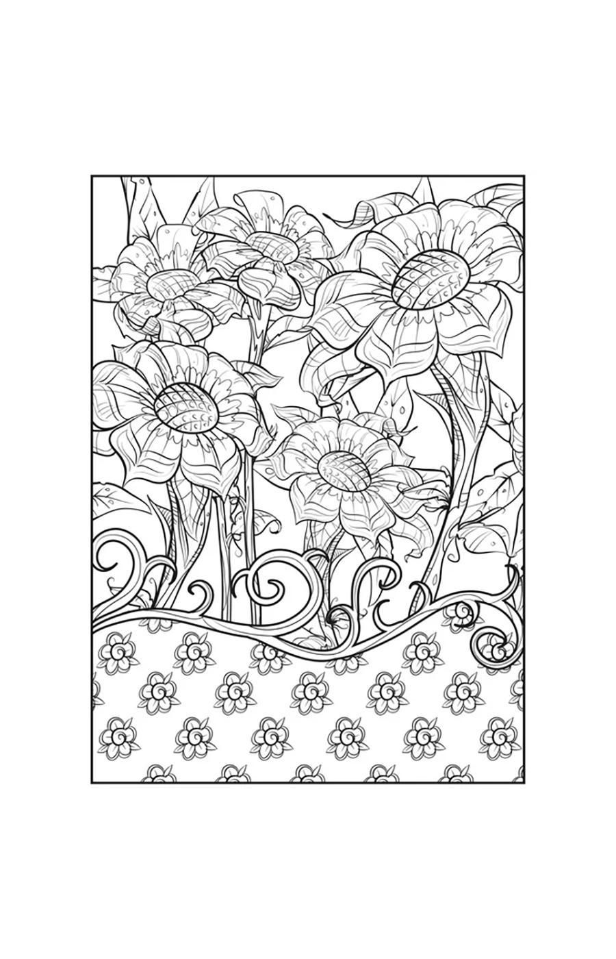 Cra-Z-Art Timeless Creations Fabulous Florals Coloring Book; image 5 of 5