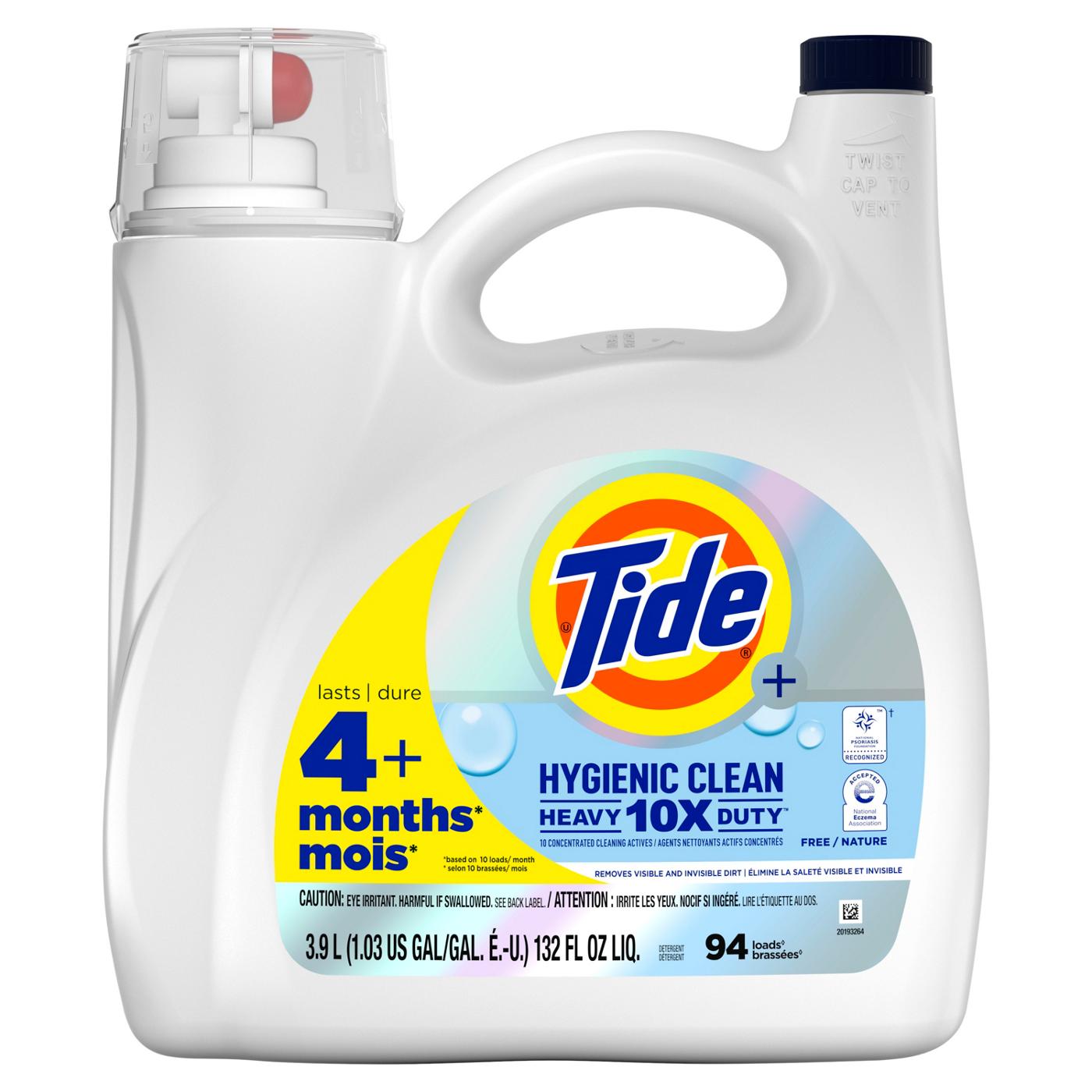 Tide + Hygienic Clean Heavy Duty HE Liquid Laundry Detergent, 94 Loads; image 1 of 6