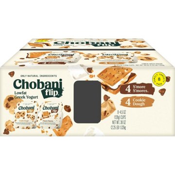 Chobani Flip Lowfat Greek Yogurt Variety Pack - S'mores & Cookie Dough