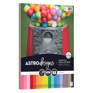 Astrodesigns Cardstock Paper - Multi Color, 72 Ct, 8.5" x 11"