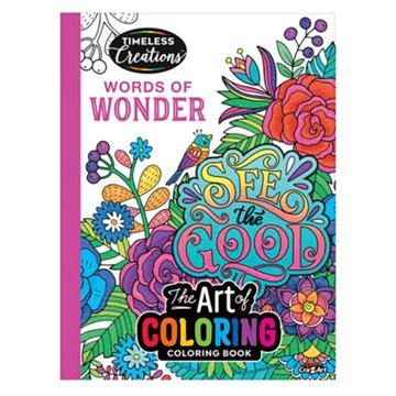 Cra-Z-Art Timeless Creations Words of Wonder Coloring Book