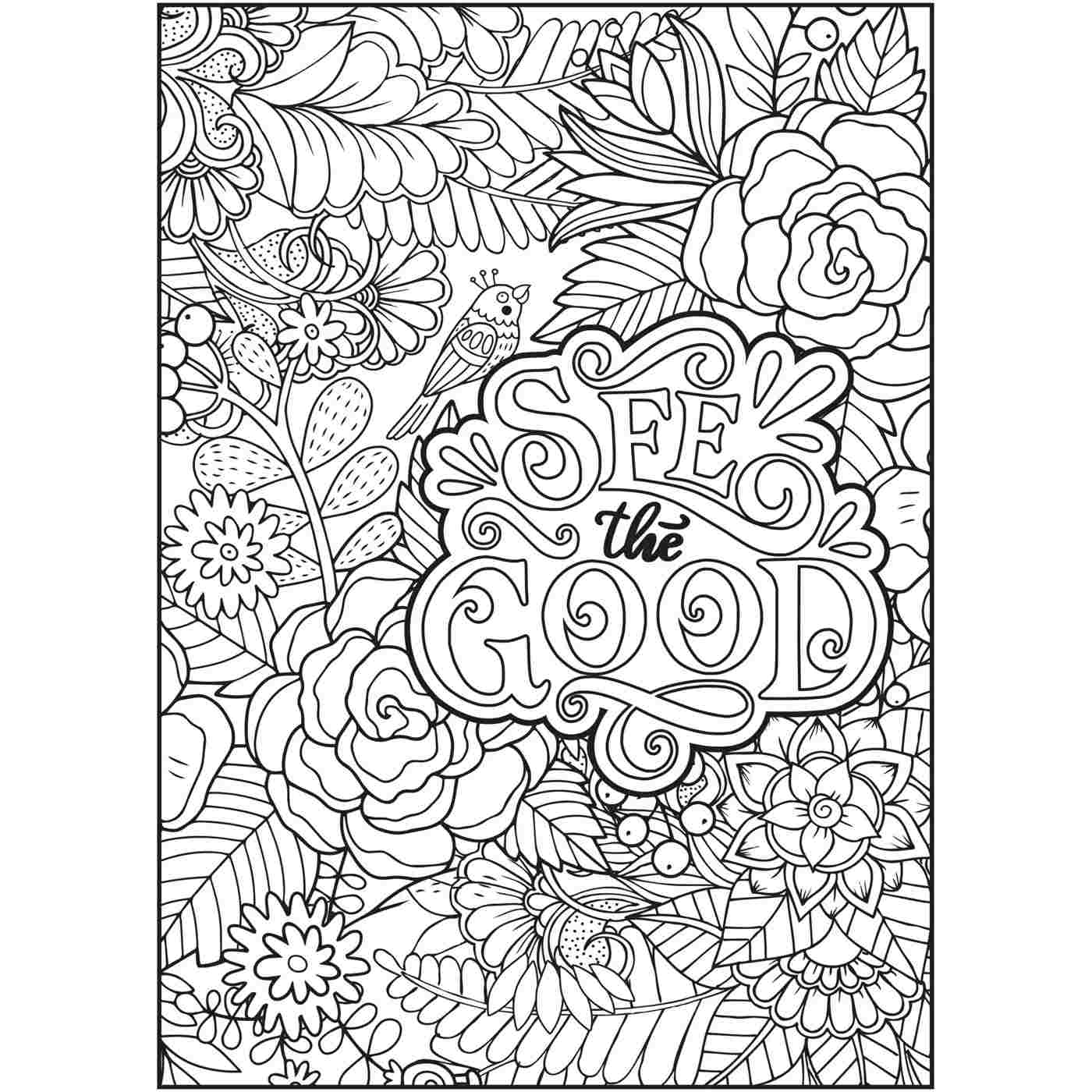 Cra-Z-Art Timeless Creations Words of Wonder Coloring Book; image 4 of 5